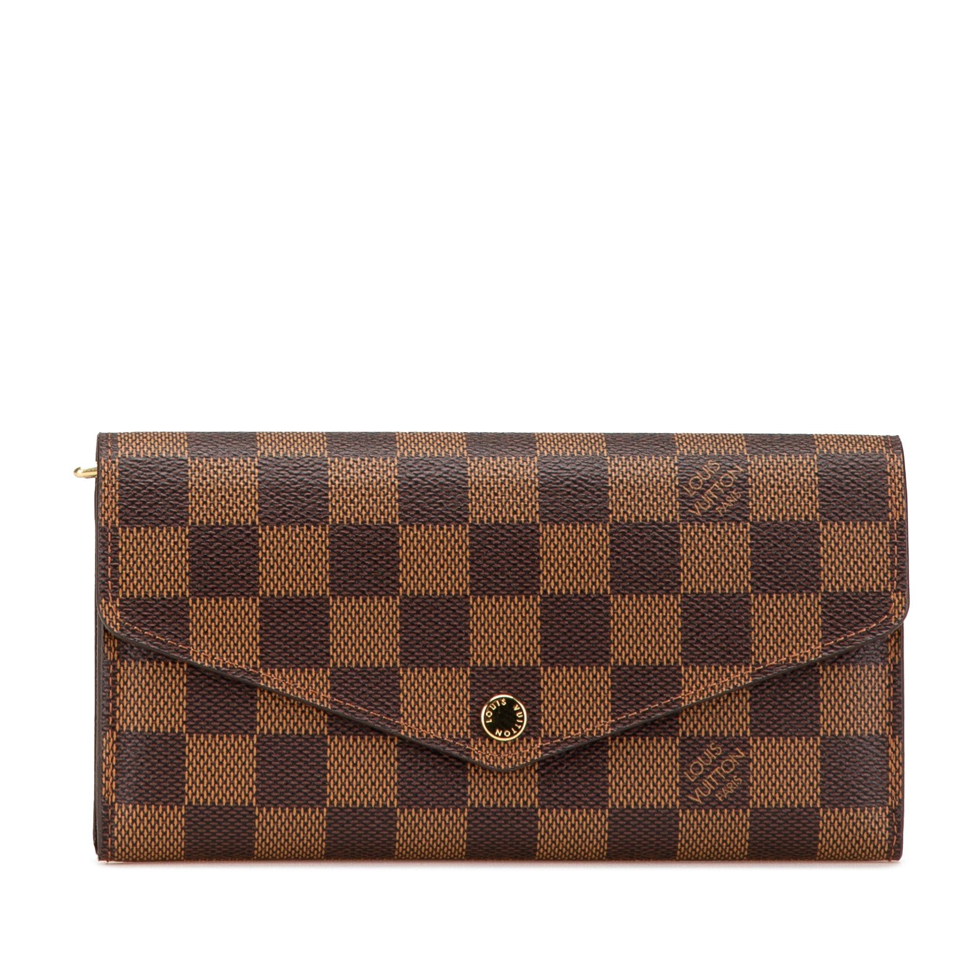 Louis Vuitton Louis Vuitton Damier Ebene Sarah Wallet Brown Size ONE SIZE - 1 Thumbnail
