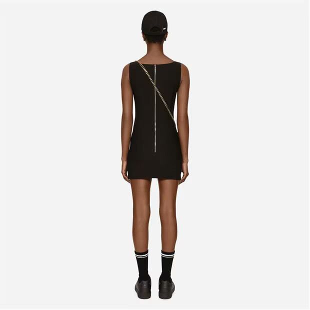 Dolce & Gabbana o1g2r1mq1024 Vib3 Stretch Jersey Mini Dress in Black Size M / US 6-8 / IT 42-44 - 5 Thumbnail