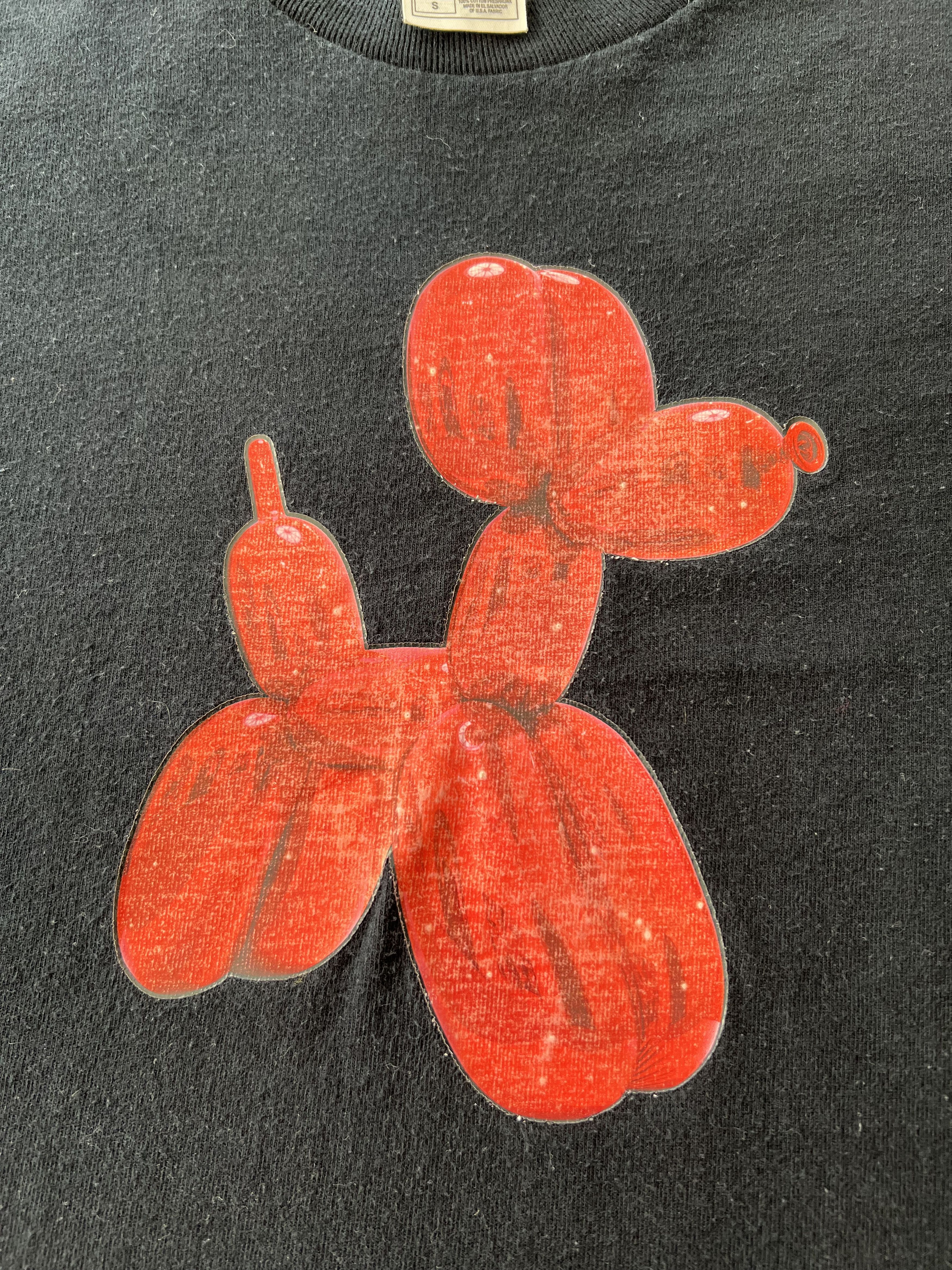 Arts & Science Vintage 2003 Jeff Koons Balloon Dog Art Black T-shirt Size US S / EU 44-46 / 1 - 5 Thumbnail