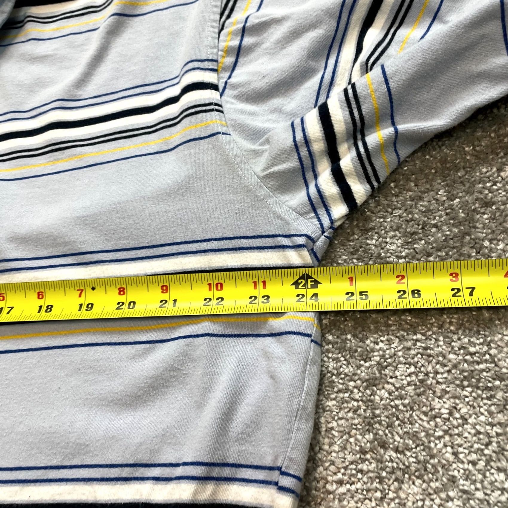 Vintage Aéropostale Polo Shirt Mens Large Light Blue Striped Golf Preppy Cotton Shirt Short Sleeve Polo/Navy Blue Mens Regular Fit Size US L / EU 52-54 / 3 - 7 Thumbnail
