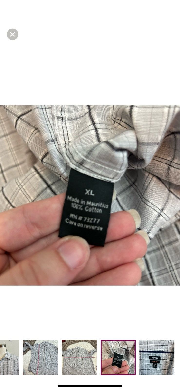 Apt. 9 Apt. 9 XL slim fit plaid button down shirt Size US XL / EU 56 / 4 - 3 Thumbnail