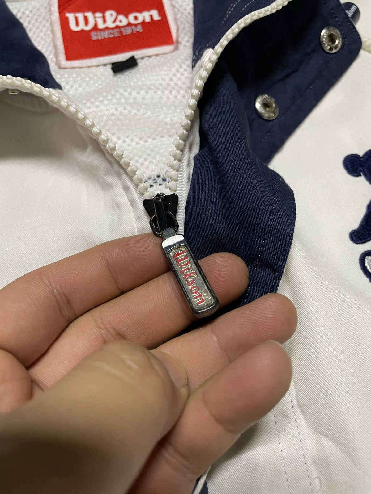 Wilson Wilson 1914 Embroidered Bear biglogo Windbreaker jacket Size US M / EU 48-50 / 2 - 7 Thumbnail