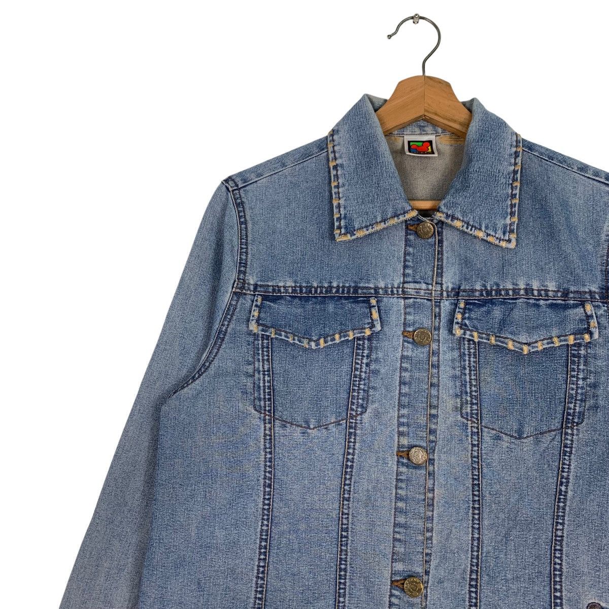 Disney Disney Mickey Mouse Big Face Logo Denim Jacket #0499-C23 Size M / US 6-8 / IT 42-44 - 8 Thumbnail