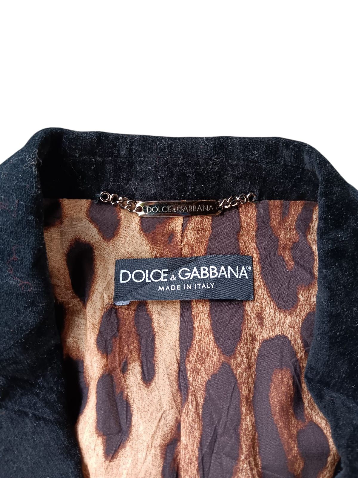Dolce & Gabbana Dolce & Gabbana velvet black leopard blazer jacket Size S / US 4 / IT 40 - 5 Thumbnail