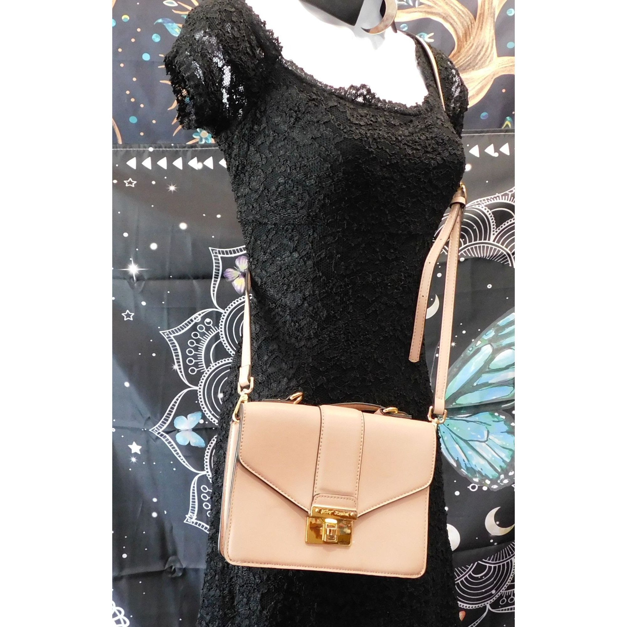 Betsey Johnson Blush Betsey Johnson Crossbody Satchel With Floral Interior Size ONE SIZE - 5 Thumbnail