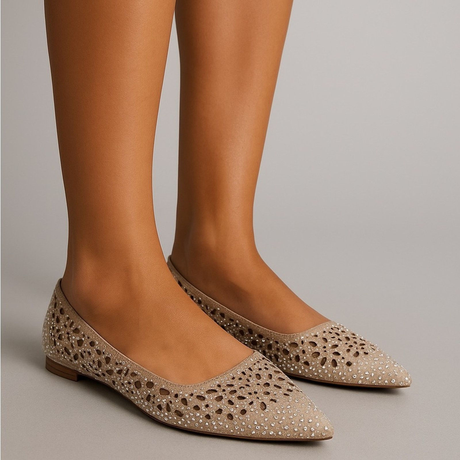Karl Lagerfeld KARL LAGERFELD Paris: The Nina Diamond Studded Slip-On Flats Size US 7 / IT 37 - 14 Thumbnail