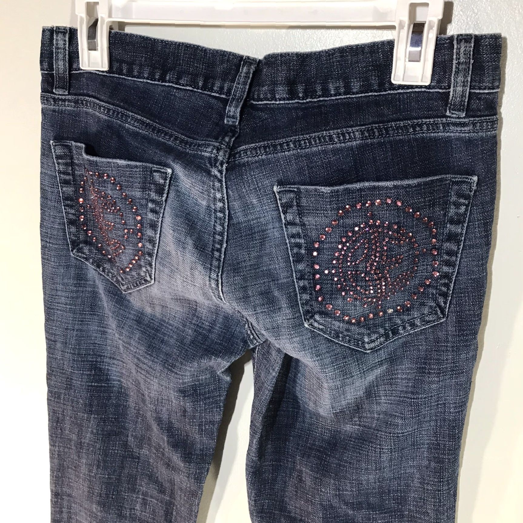Bebe VINTAGE Bebe Flared Jeans Womens Size 27 Low Rise 90s Bohemian Blue Denim Mexico Size 27" / US 4 / IT 40 - 7 Thumbnail