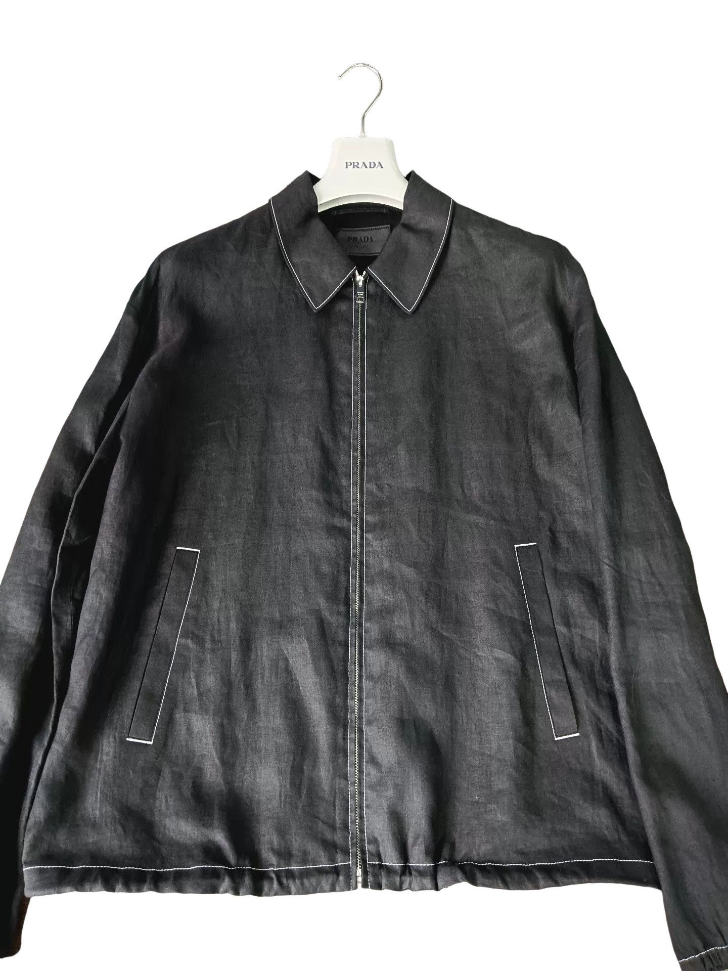 Prada Prada Contrast Stitch Zip Jacket Size S Size US S / EU 44-46 / 1 - 1 Thumbnail