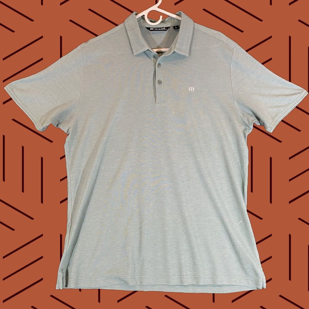 TravisMathew Travis Mathew Polo Shirt Mens Large Green GolfShort Sleeve Pima Cotton Size US L / EU 52-54 / 3 - 1 Thumbnail