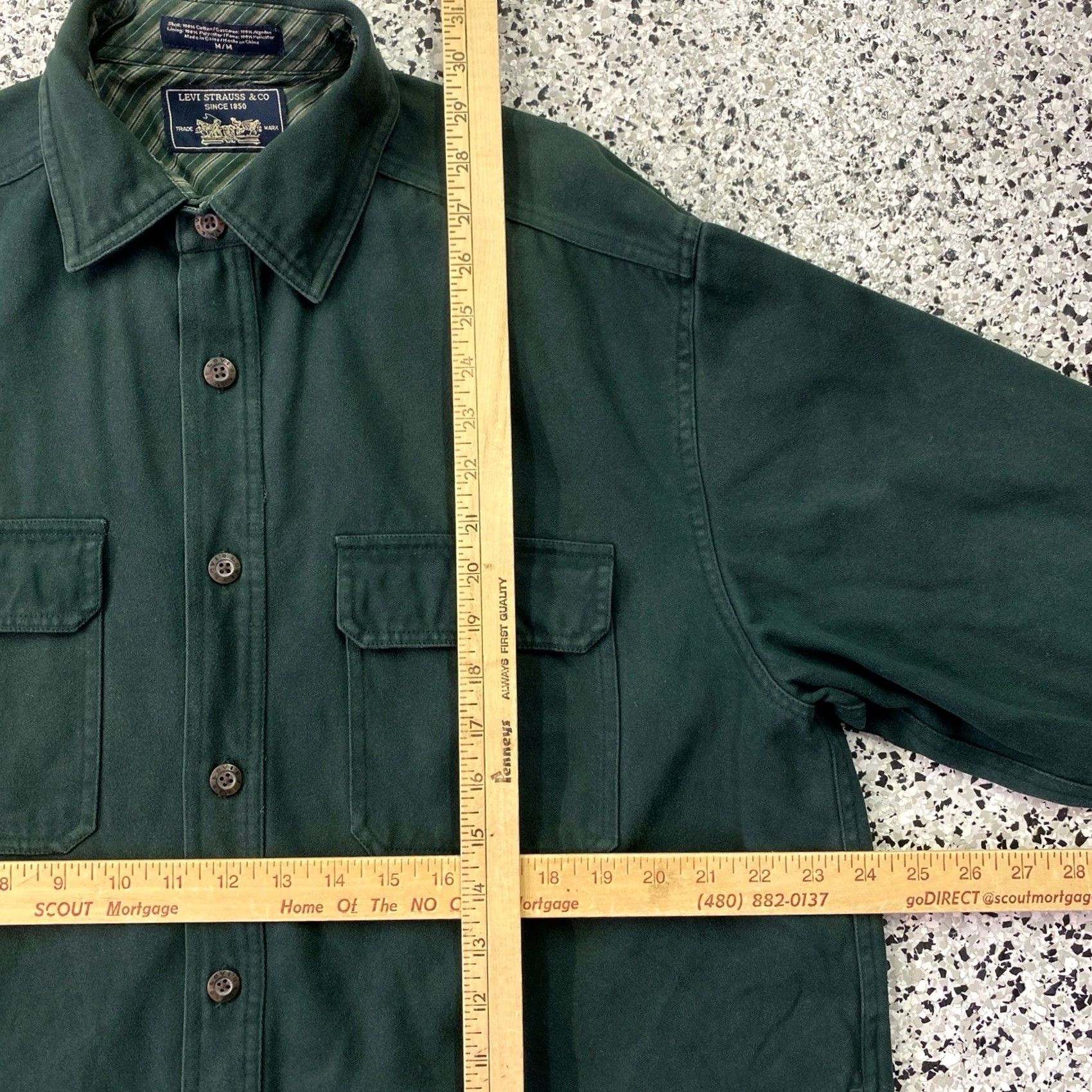 Levi's VINTAGE Levi's Shirt Jacket Men M Green Chamois Heavy Lined Workwear Shacket Size US M / EU 48-50 / 2 - 2 Thumbnail