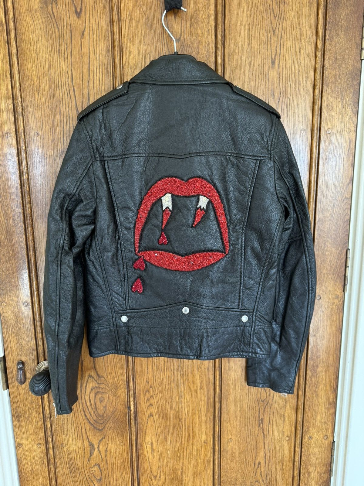 Saint Laurent Blood Luster Leather Jacket | Grailed