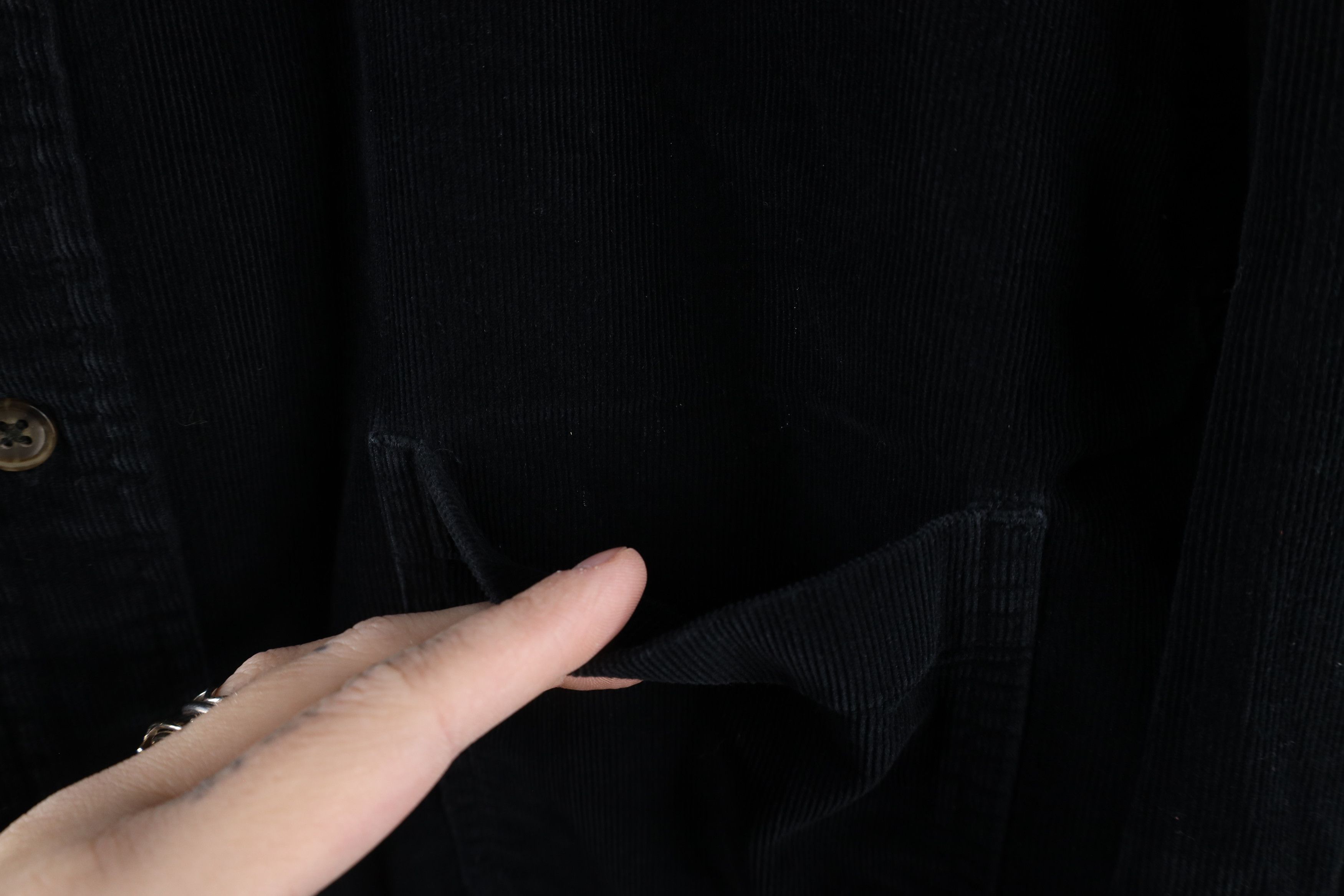 Vintage Vintage 90s Streetwear Collared Button Down Shirt Black Size US L / EU 52-54 / 3 - 4 Thumbnail