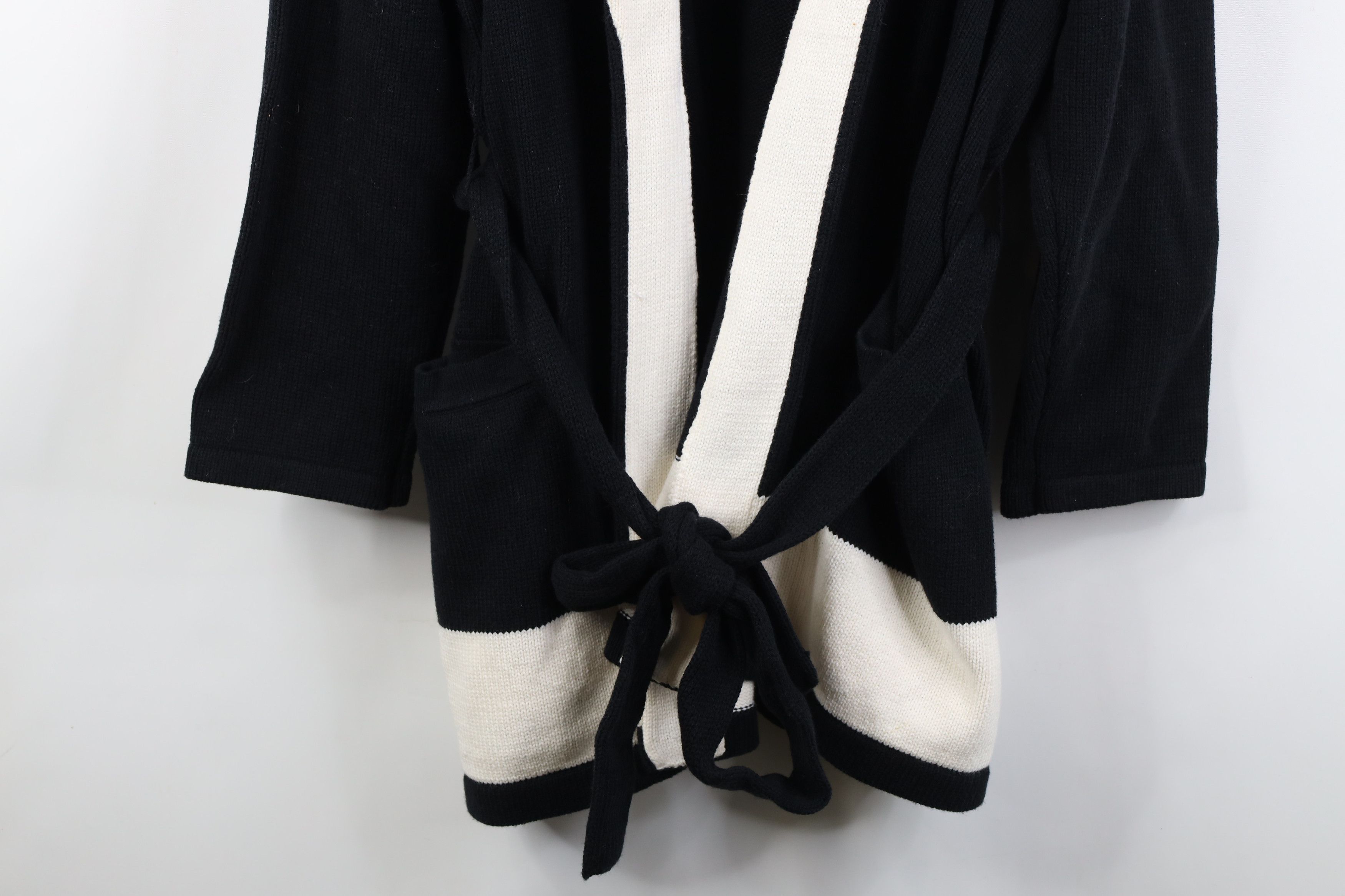 Vintage Vintage 90s Streetwear Belted Shawl Knit Cardigan Sweater Size XXL / US 16-18 / IT 52-54 - 3 Thumbnail