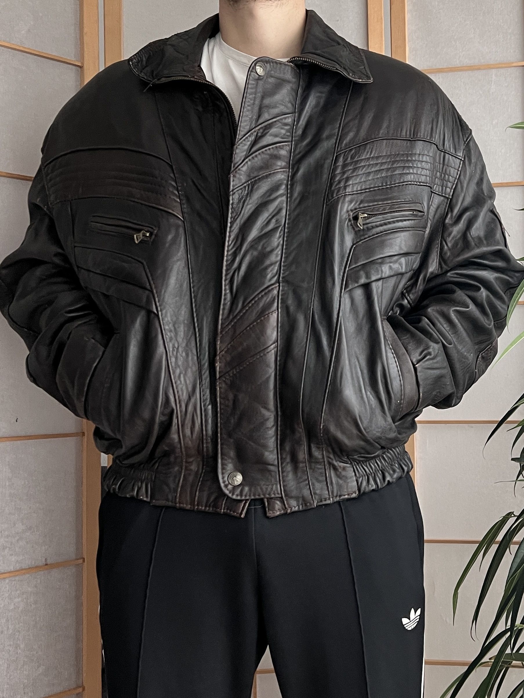 If Six Was Nine Rick Owens Type VTG 00s Yohji Yamamoto Style Leather Jacket Size US XL / EU 56 / 4 - 8 Thumbnail