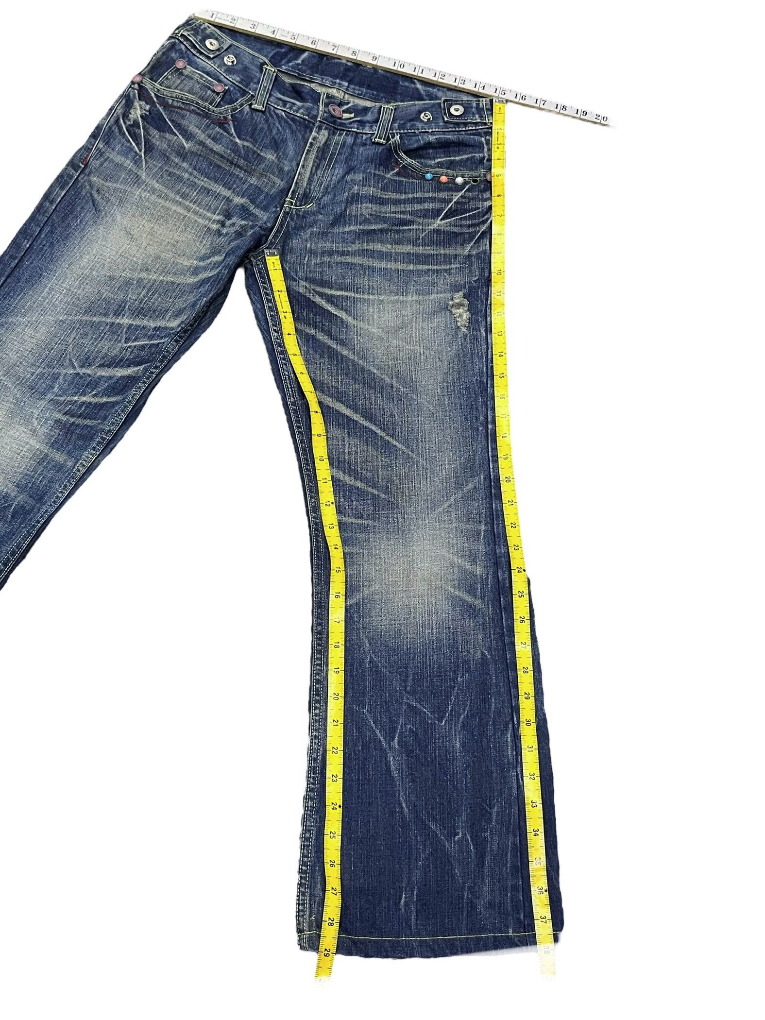 Japanese Brand 🔥REDPEPPER Embroidery Wings Flare Distressed Clawmark Denim Size US 31 - 15 Thumbnail