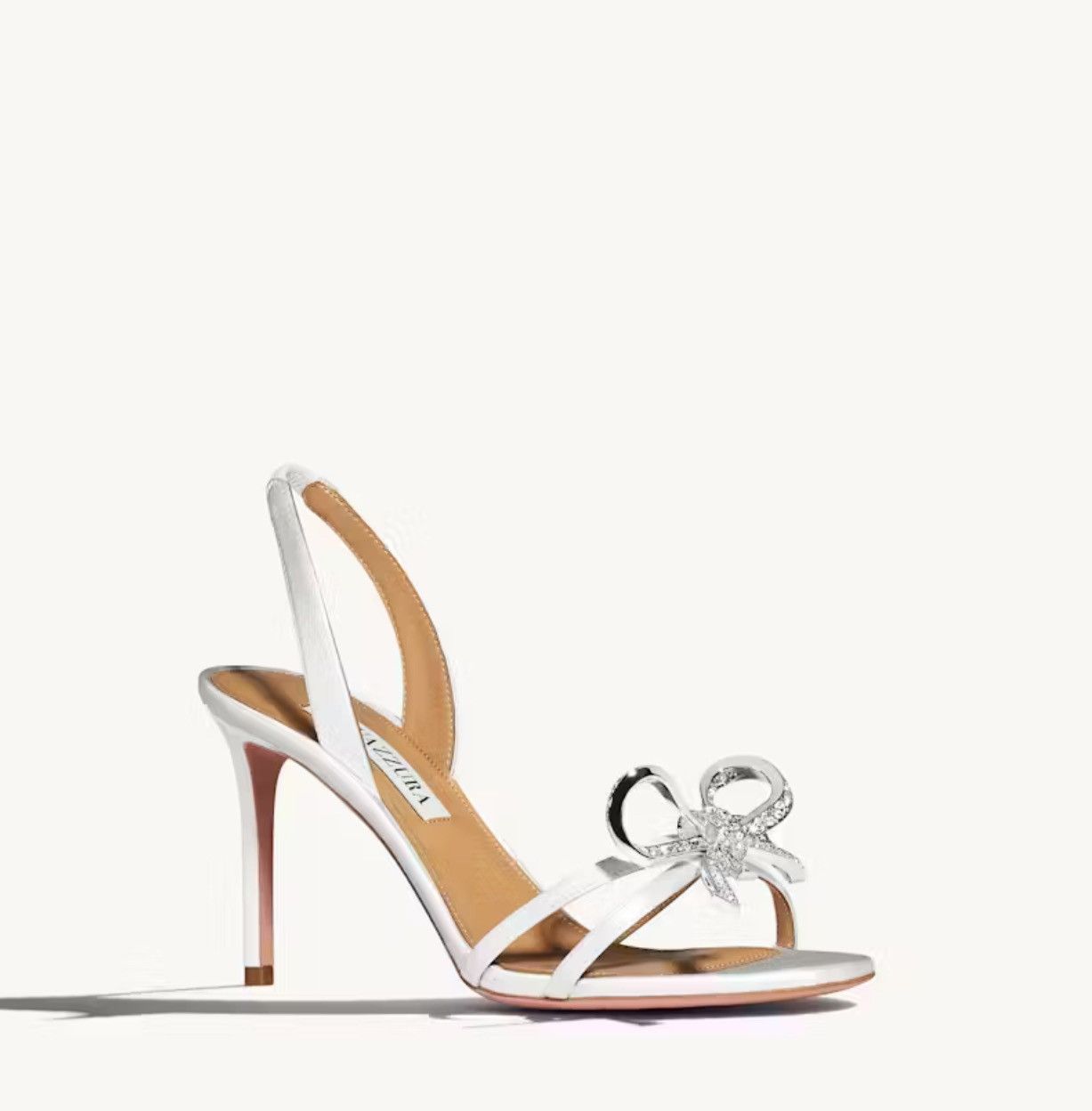 Aquazzura White Aquazurra Babe Sandals 85 heels Size US 8 / IT 38 - 1 Thumbnail