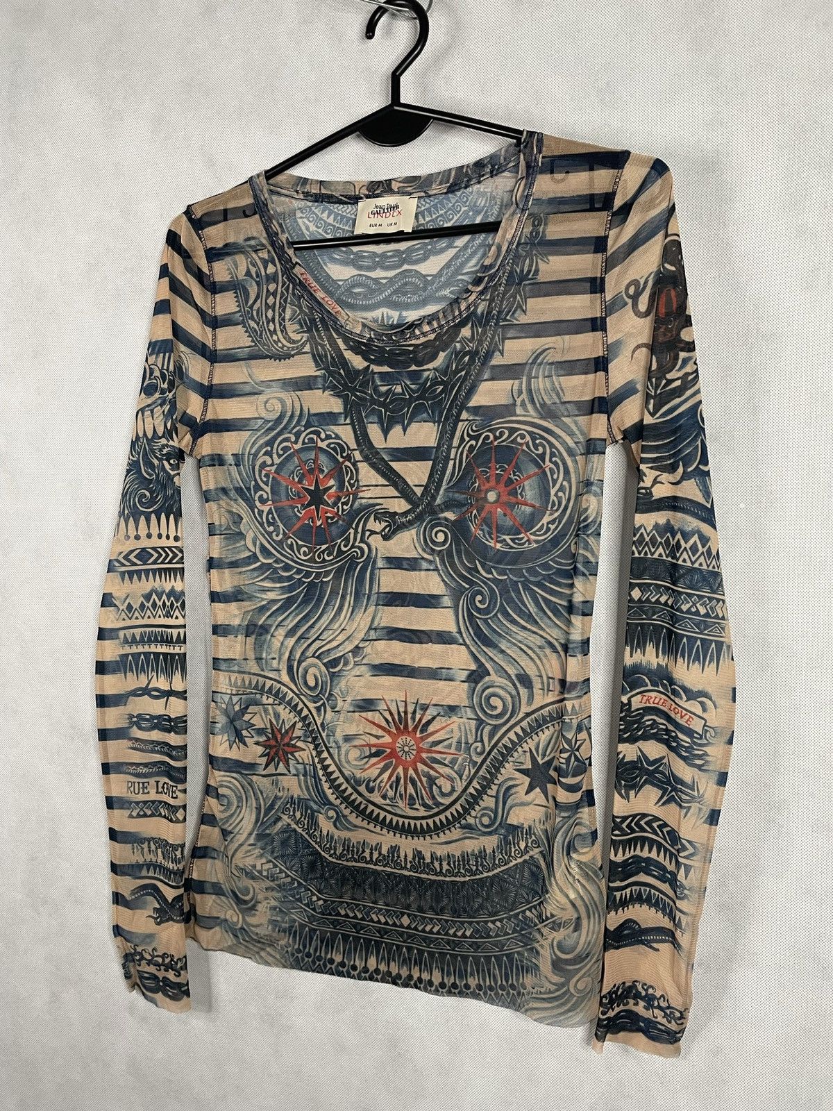 Jean Paul Gaultier × Vintage Jean Paul Gaultier JPG Lindex Vintage Mesh Long Sleeve Top Size M / US 6-8 / IT 42-44 - 2 Thumbnail