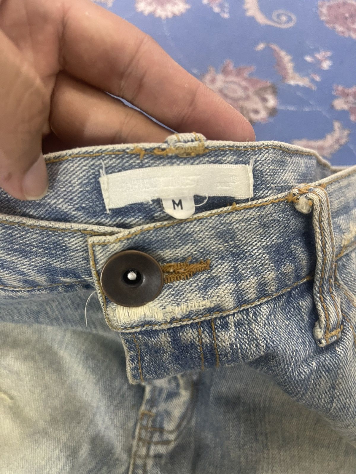 Japanese Brand ❌RUSTY DISTRESSED DENIM RIPS STREET FASHION Size US 31 - 3 Thumbnail