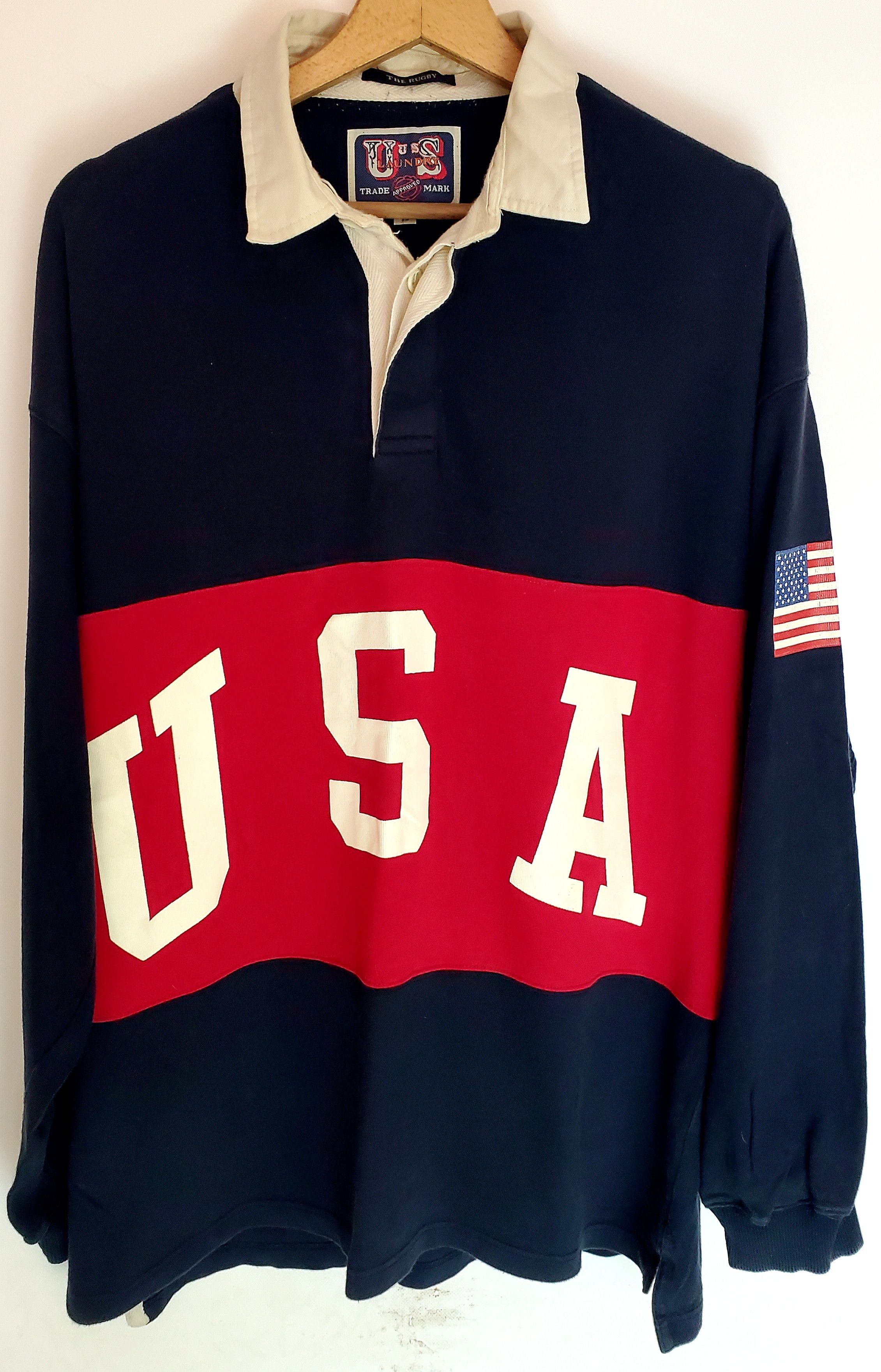 Canterbury of New Zealand Vintage 90s rugby USA shirt long sleeves size L Size US L / EU 52-54 / 3 - 1 Thumbnail