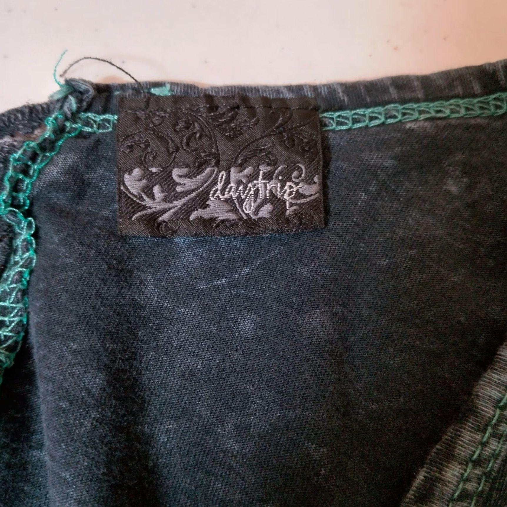 Vintage VINTAGE Daytrip Long Sleeve Shirt Women L Blue Fleur Dis Lis Y2K Casual Knit Cotton Blend Size L / US 10 / IT 46 - 4 Thumbnail