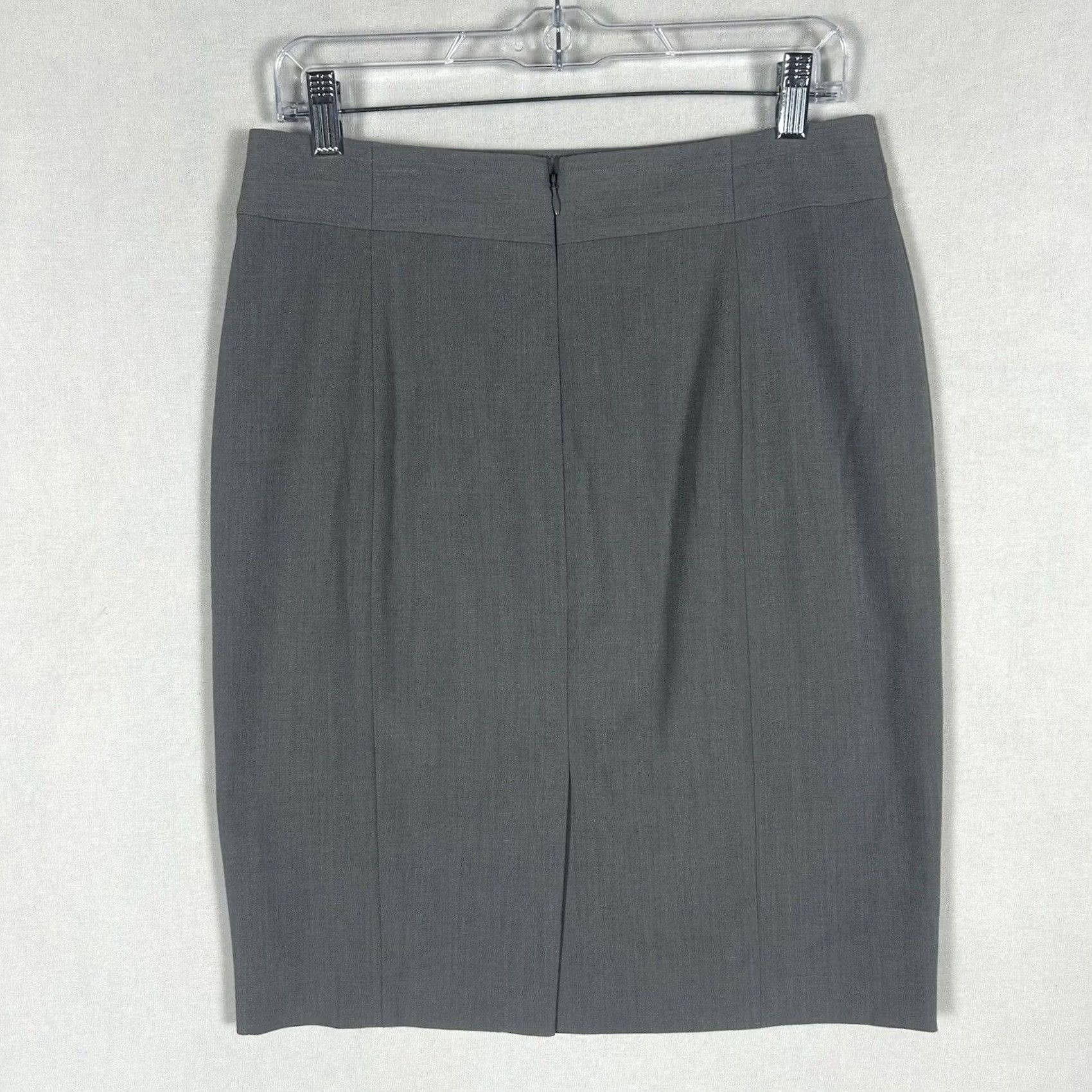 J.Crew J.CREW Mercantile Classic Work Pencil Skirt Size 4 Womens Solid Gray Business Size 27" / US 4 / IT 40 - 6 Thumbnail