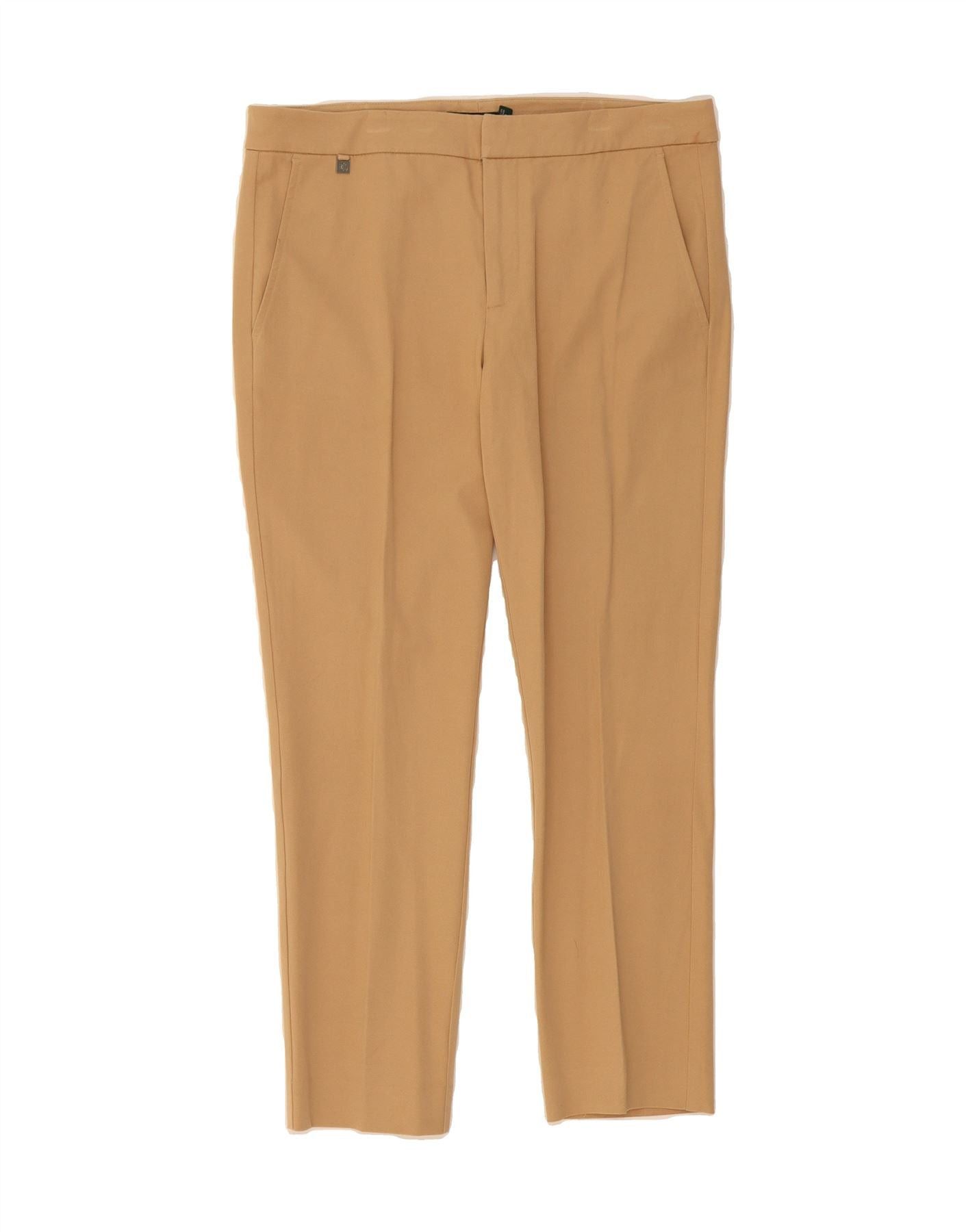 Ralph Lauren Womens Slim Chino Trousers US 8 Medium W34 L26 Beige Cotton Size 27" / US 4 / IT 40 - 1 Thumbnail