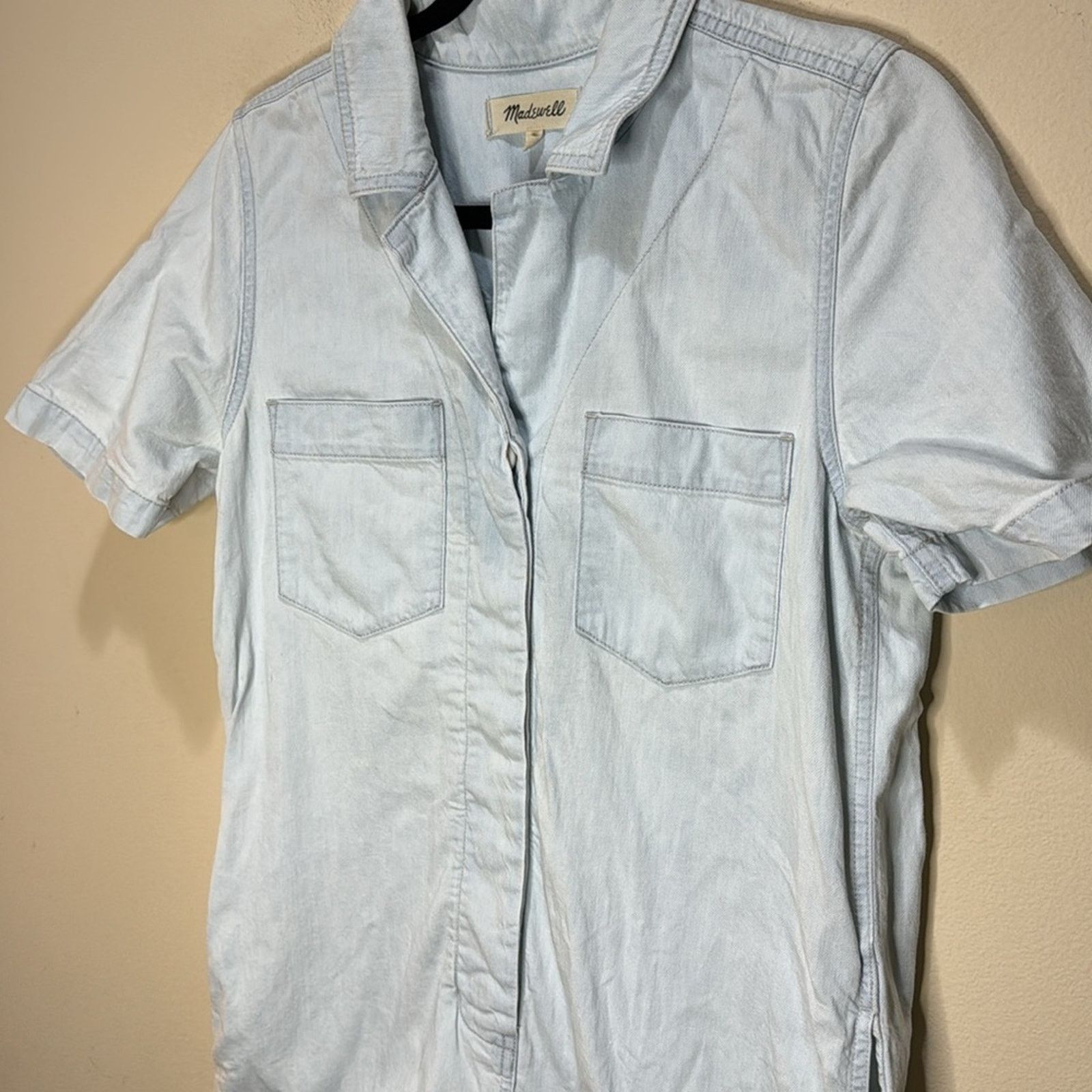 Madewell Madewell Denim Relaxed Coverall Romper - Castleton Wash Size 26" / US 2 / IT 38 - 6 Thumbnail