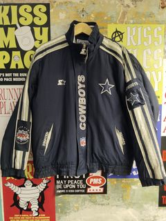 Vintage 80s DALLAS COWBOYS NFL Starter Nylon Jacket L