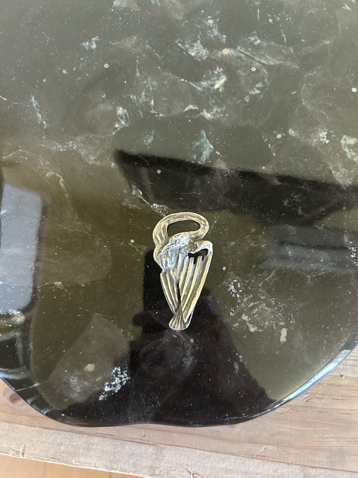 Vintage Silver Heron Pin Handmade Size ONE SIZE - 2 Thumbnail