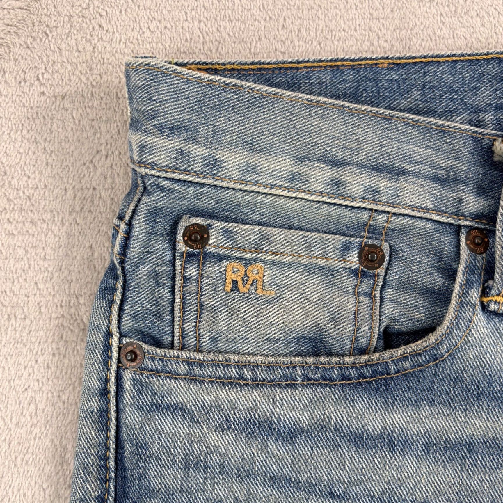 Vintage VINTAGE RRL Double-RL Cut-Off Jean Shorts Women 27 29 Blue Denim 80s 90s Embroidered Logo Boyfriend Short Pants Size 27" / US 4 / IT 40 - 3 Thumbnail