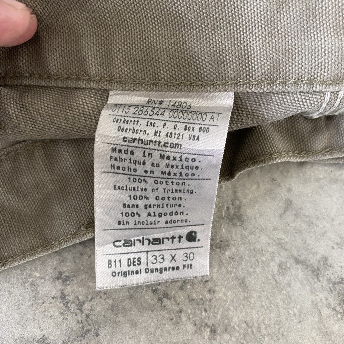 Carhartt Vintage Carhartt Desert Grey Dirty Carpenter Pants Size US 33 - 19 Thumbnail