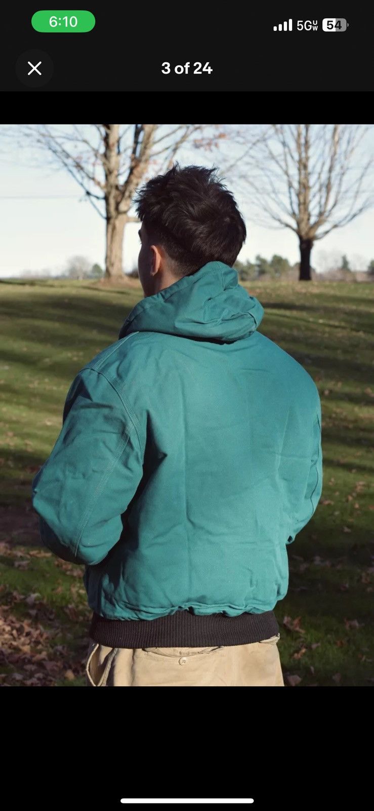 Carhartt VTG Carhartt JQ1032 TEAL XL Hooded Jacket Union Quilt Lined Size US XL / EU 56 / 4 - 2 Thumbnail