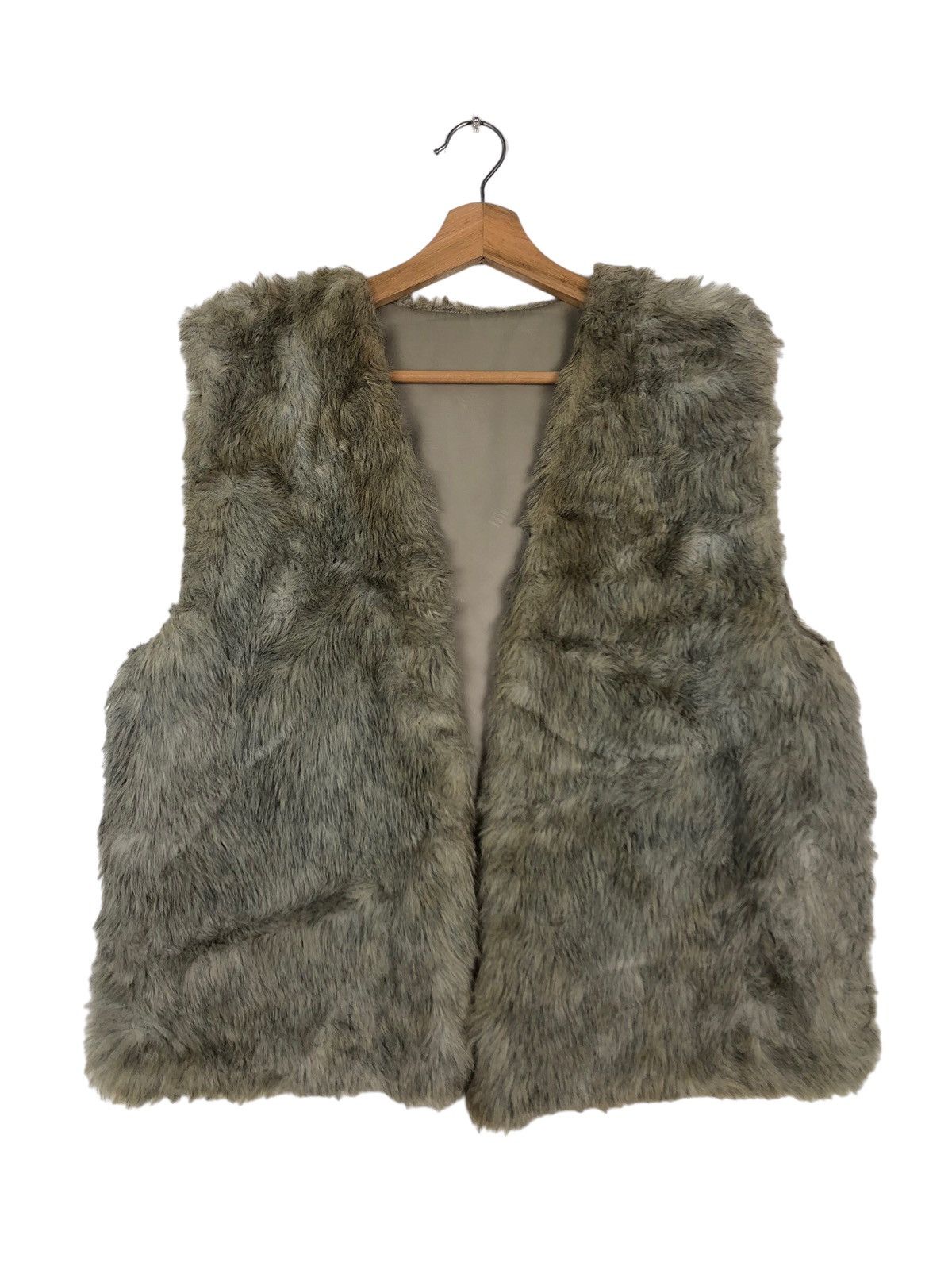 Japanese Brand Vintage Mohair Mink Fur Vest Tank Top Mare Monte Japan Made Size US M / EU 48-50 / 2 - 1 Thumbnail
