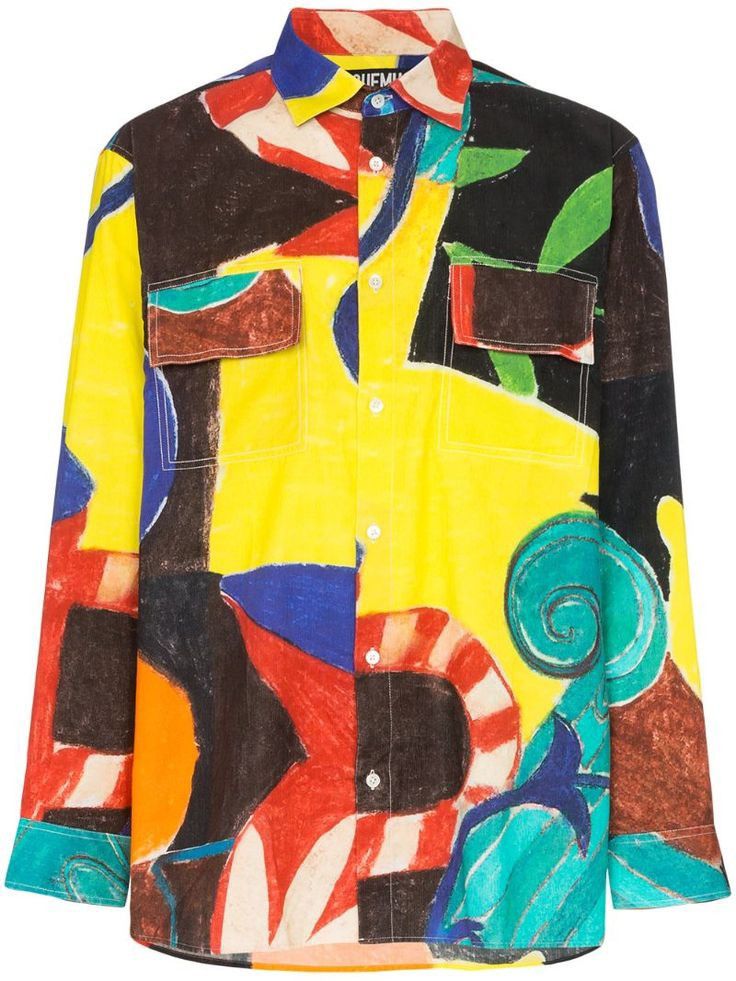 Jacquemus Jacquemus Felix Abstract Print Shirt Size US M / EU 48-50 / 2 - 1 Thumbnail
