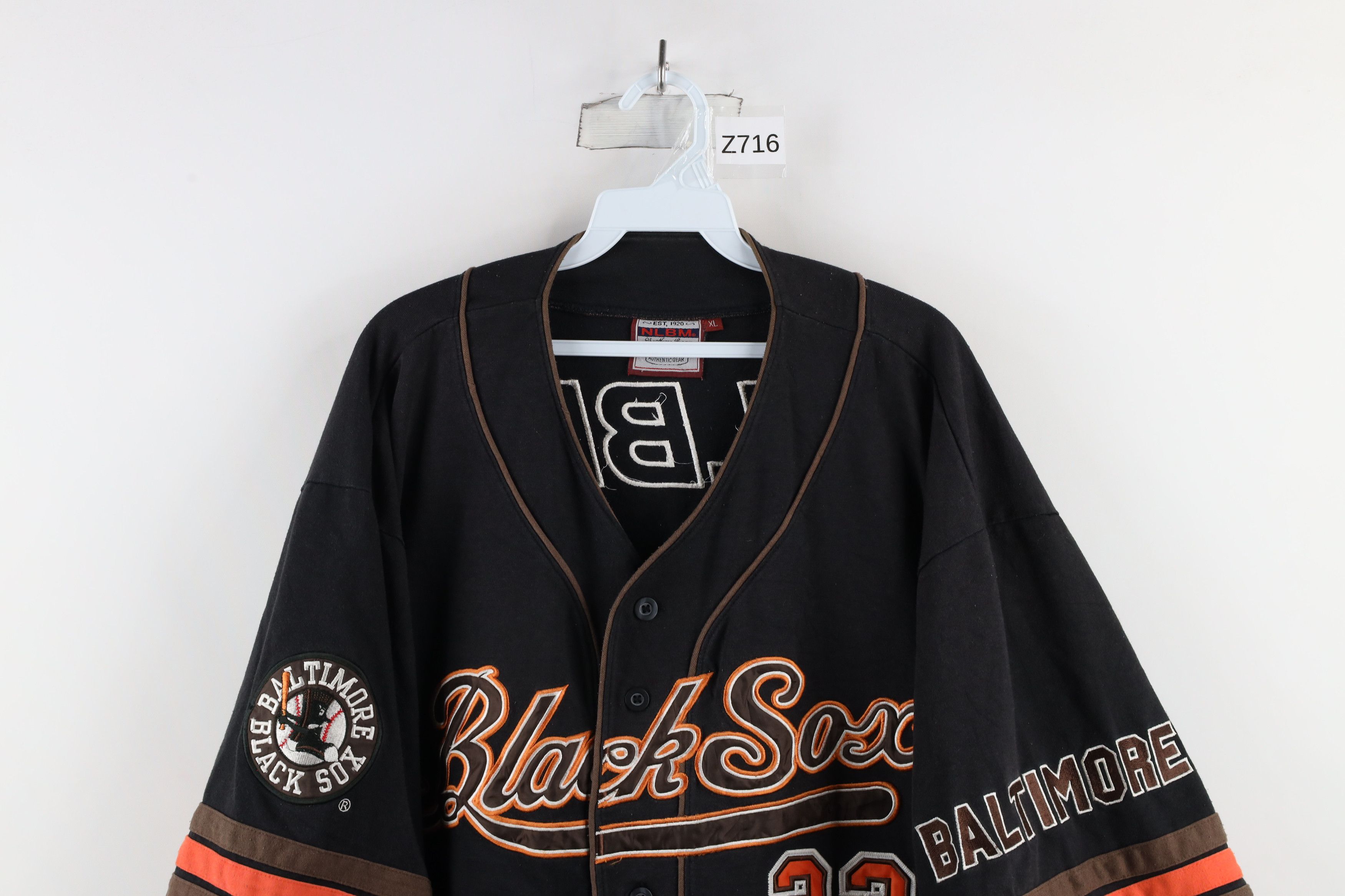 Vintage Vintage 90s League Baltimore Black Sox Baseball Jersey Black Size US XL / EU 56 / 4 - 2 Thumbnail