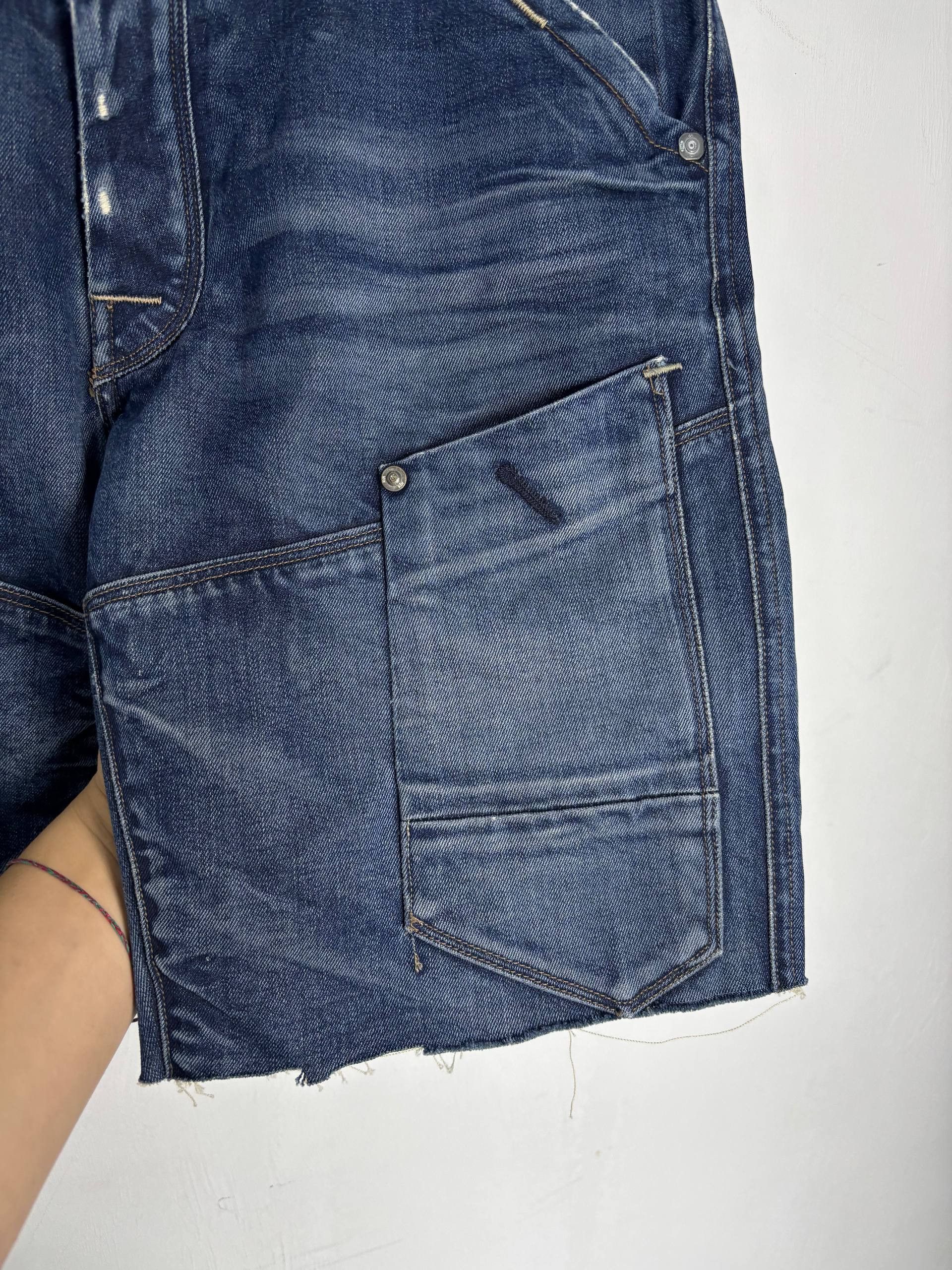 G-Star G-Star Raw Biker Cropped Y2K Bermuda Denim Shorts Size US 31 - 5 Thumbnail