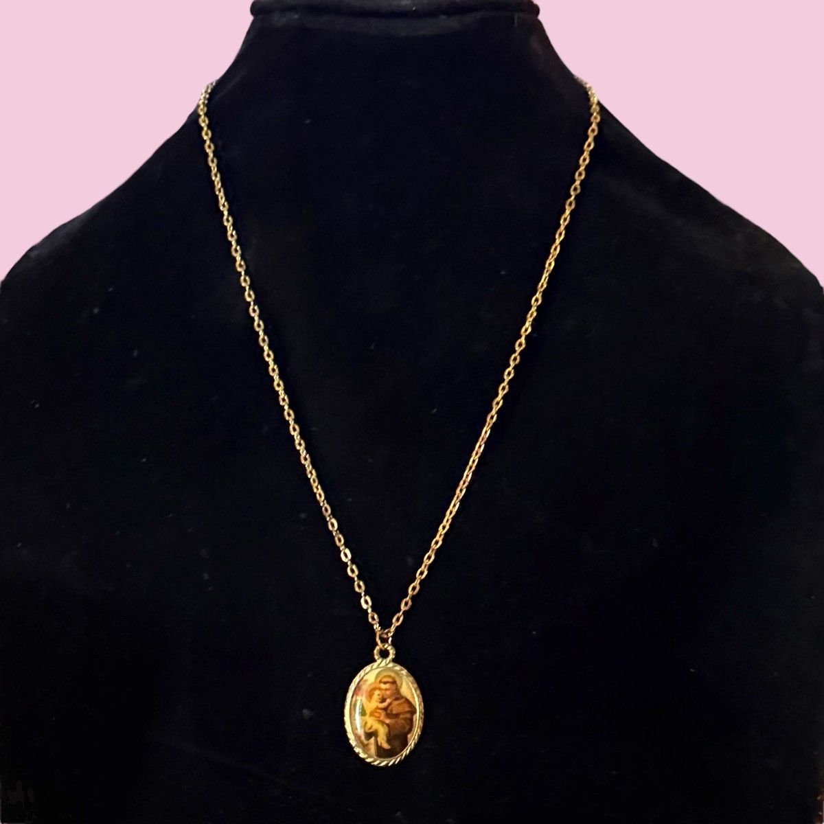 Vintage Vintage St Anthony of Padua medallion pendant necklace Size ONE SIZE - 1 Thumbnail
