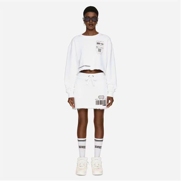 Dolce & Gabbana o1g2r1mq1024 Long Sleeved Round Neck Sweatshirt in White Size M / US 6-8 / IT 42-44 - 3 Thumbnail