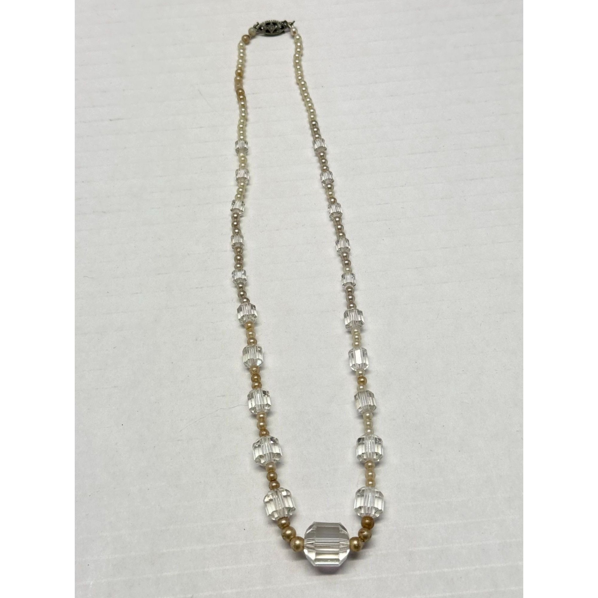 Vintage Vintage estate seed pearl crystal beaded necklace Size ONE SIZE - 4 Thumbnail