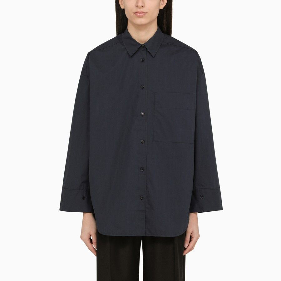 image of By Malene Birger O1D2Blof0124 Shirt In Blue, Women's (Size Medium)