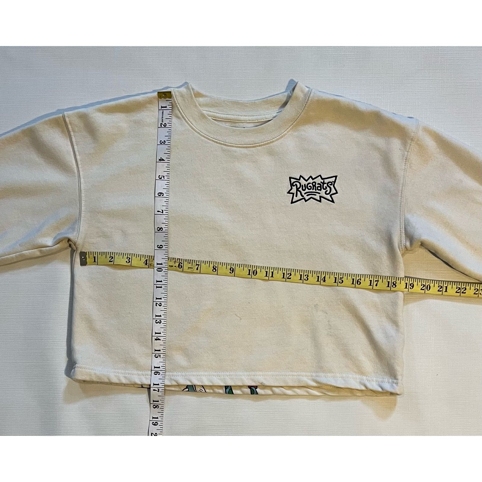 Nickelodeon NICKELODEON-Women's Small Rugrats Cream Crop Top Sweatshirt Size S / US 4 / IT 40 - 4 Thumbnail