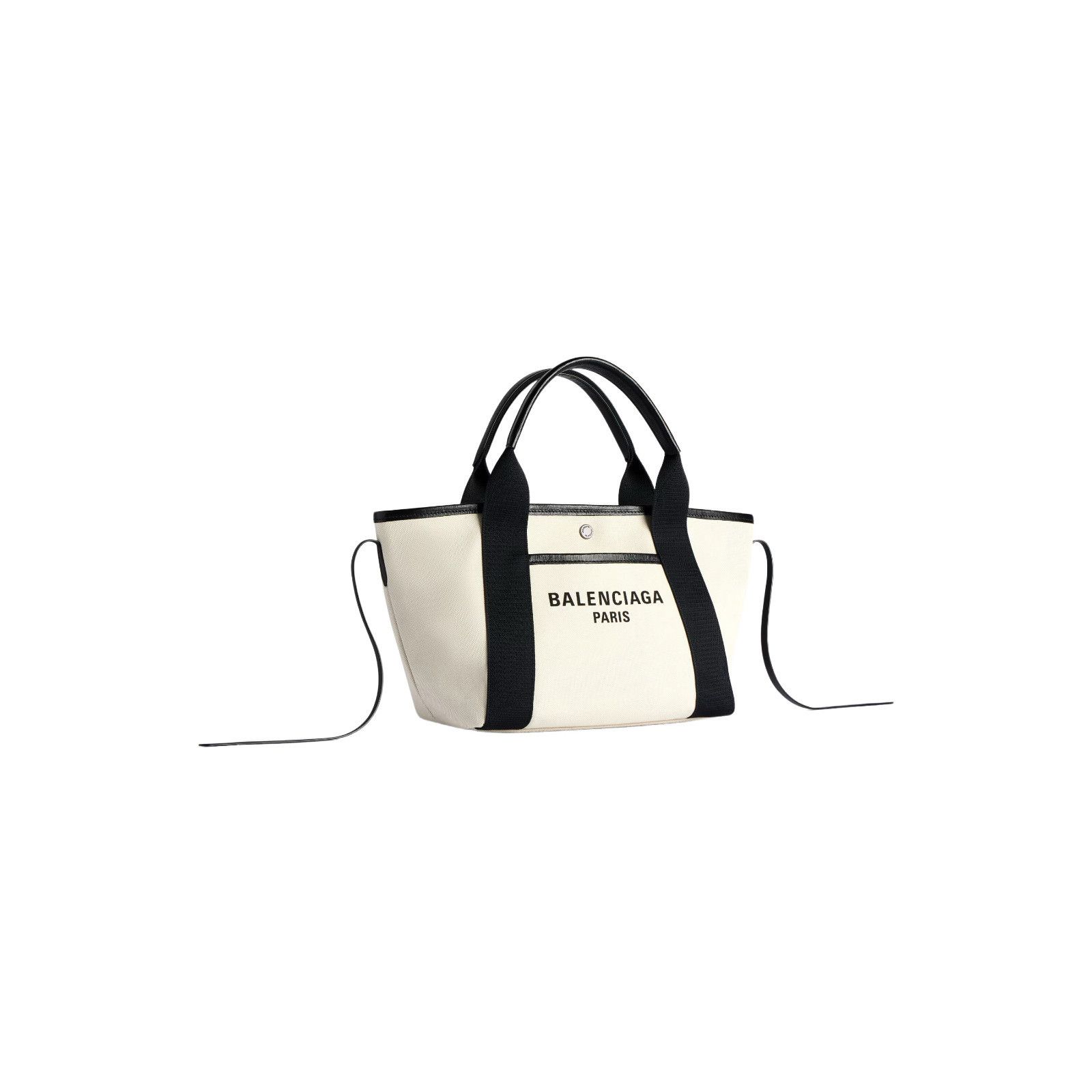 Balenciaga BALENCIAGA Biarritz Small $1200 Natural/Black Cotton Tote Ba Size ONE SIZE - 1 Thumbnail