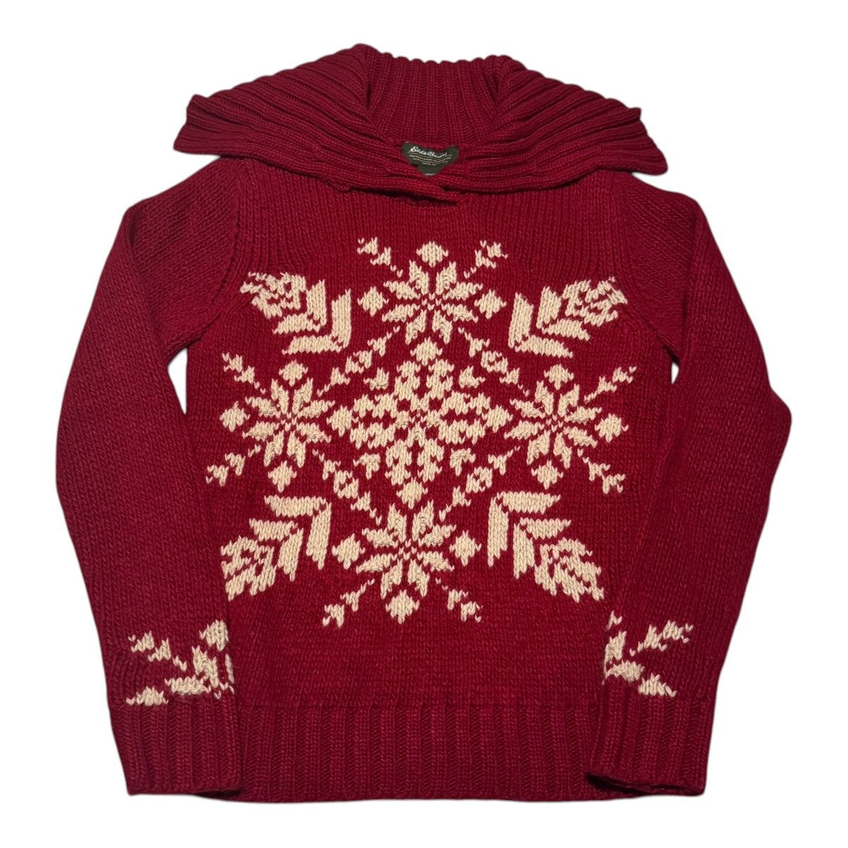 Eddie Bauer NWT Eddie Bauer Snowflake Red Sweater Women's Small Size S / US 4 / IT 40 - 1 Thumbnail