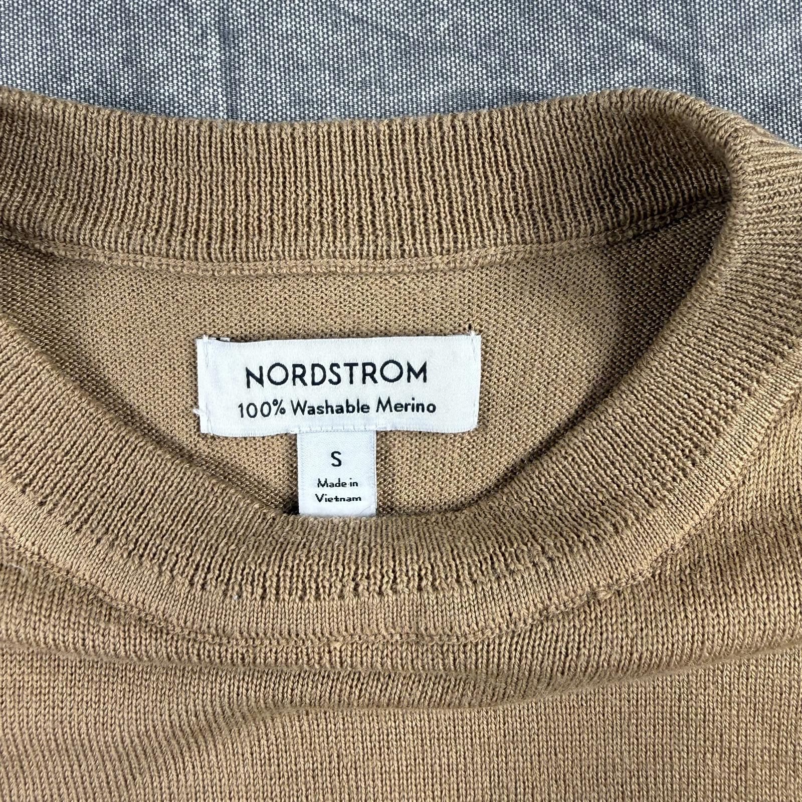 Nordstrom Nordstrom Sweater Men's S Brown 100% Washable Merino Size US S / EU 44-46 / 1 - 5 Thumbnail