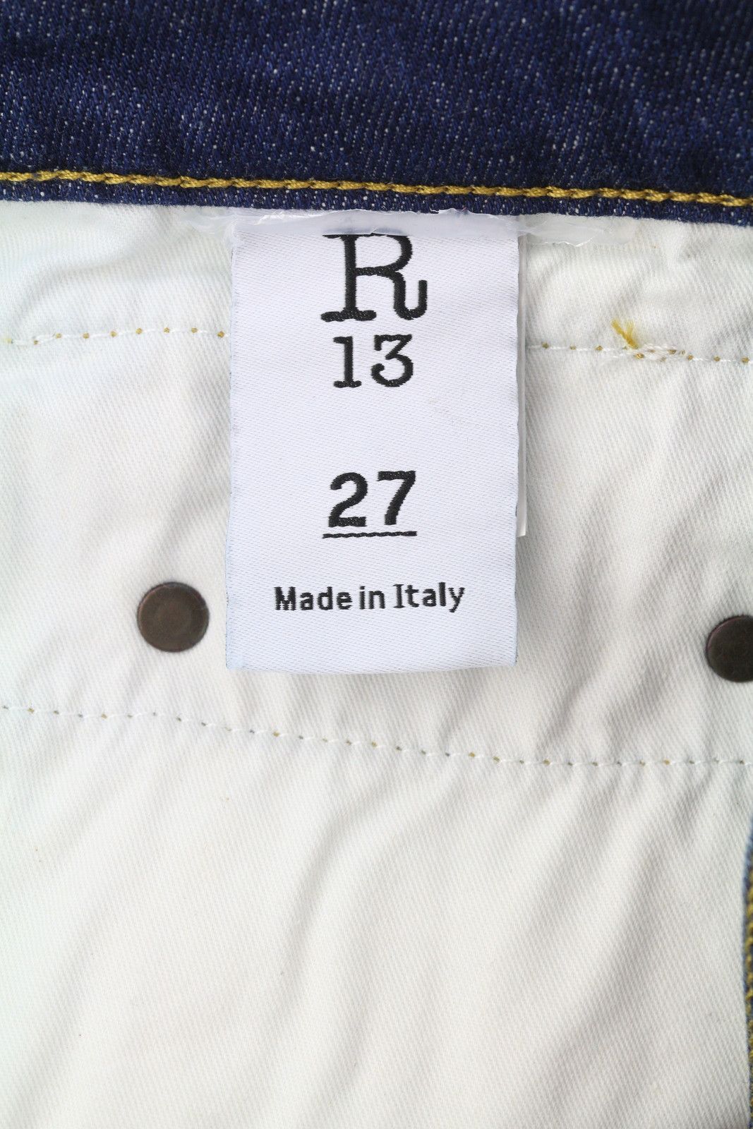 R13 BIKER BOY 27 Howell Indigo Faded Skinny Ankle 85430 Size 27" / US 4 / IT 40 - 7 Thumbnail
