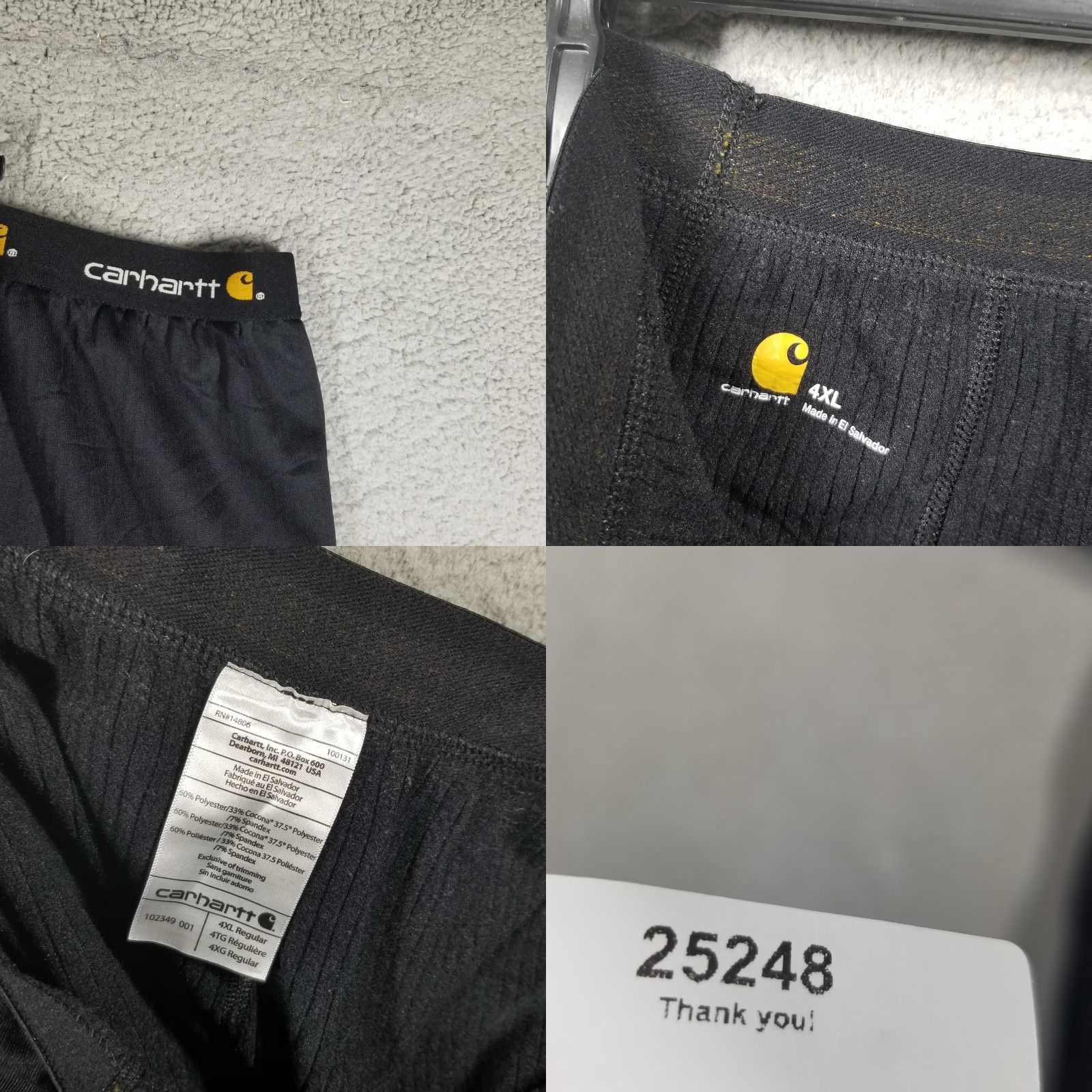 Carhartt Carhartt Force Extremes Base Layer Pants Mens 4XL Thermal Long Johns Wicking Size US 39 - 8 Thumbnail