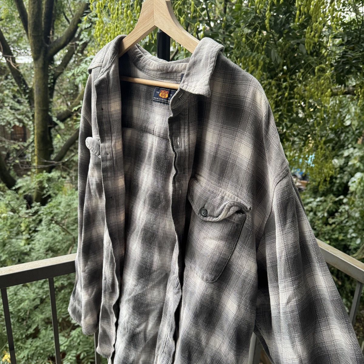 Vintage Faded Shadow Plaid Flannel Shirt ERD Grunge Skater Thrashed Size US XL / EU 56 / 4 - 4 Thumbnail
