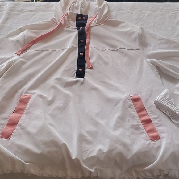 Southern Tide Southern Tide Nylon Lightweight Pullover White Pocketed Sz X Size XS / US 0-2 / IT 36-38 - 8 Thumbnail