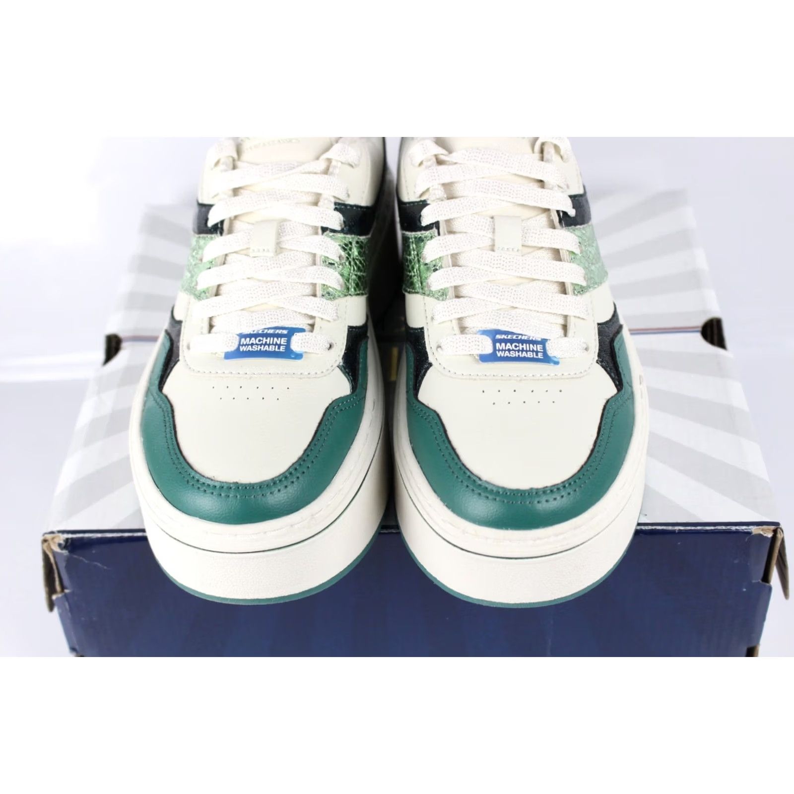 SKECHERS Skechers Paloma Shimmer Takes All Sneakers 7.5 Green Natural Skechers Women's Sneakers 7.5 Medium Green 185291 Size US 5 / IT 35 - 3 Thumbnail