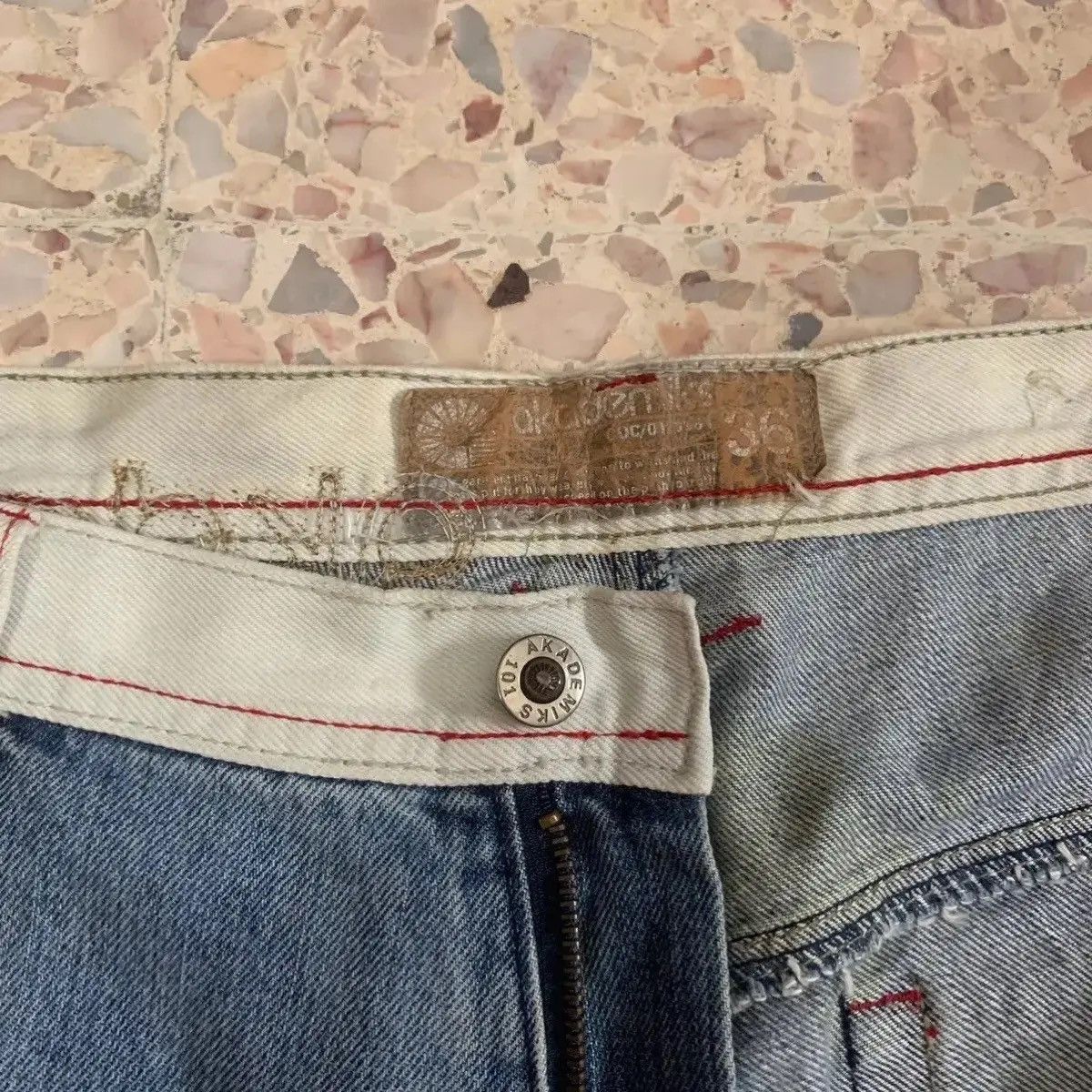 Akademiks STEALS 💥 Baggy Akademiks Jeans Patchwork Style Denim Pants Size US 36 / EU 52 - 6 Thumbnail